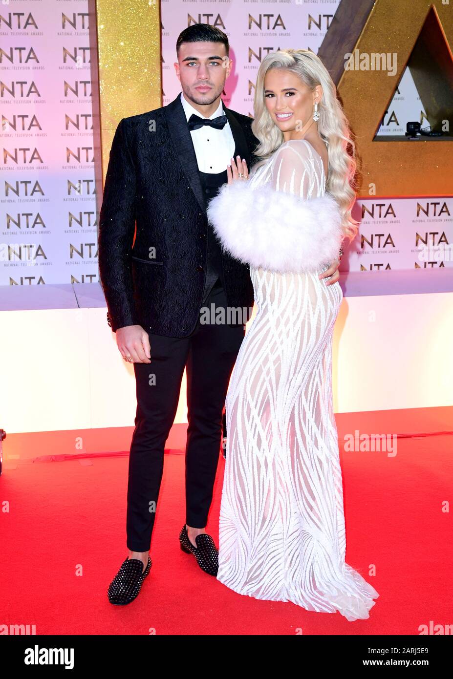 Tommy Fury (links) und Molly-Mae Hague während der National Television Awards in der Londoner O2 Arena. Stockfoto