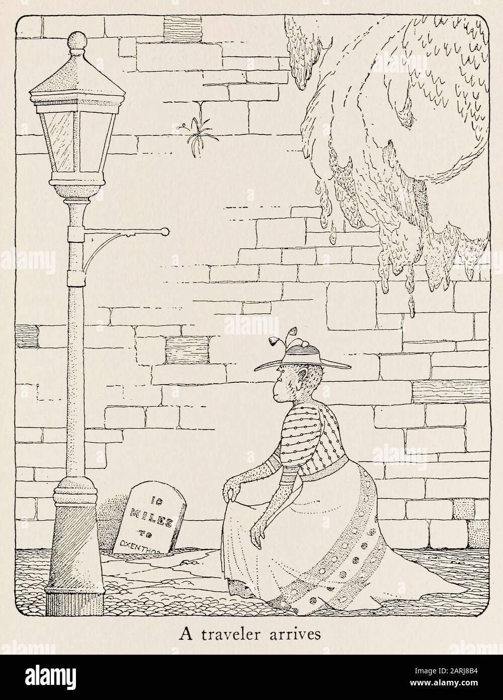 Illustration von The Voyages of Doctor Dolittle (1922), geschrieben und illustriert von Hugh Lofting (1886-1947). Der zweite Roman über einen Arzt, der mit Tieren sprechen kann. Weitere Informationen finden Sie weiter unten. Stockfoto