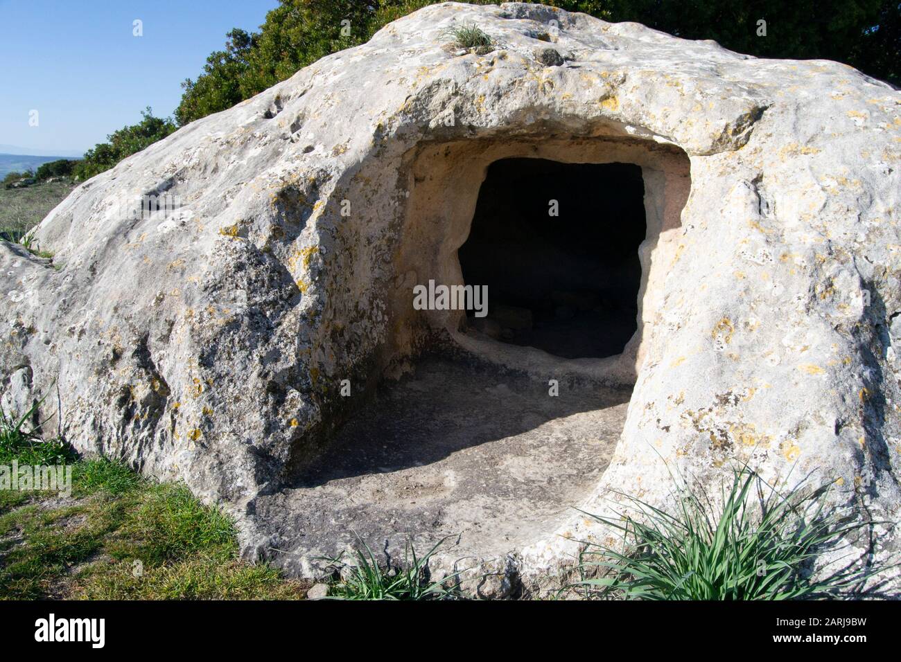 Domus de Janas Sa Domu de S'Orcu Stockfoto