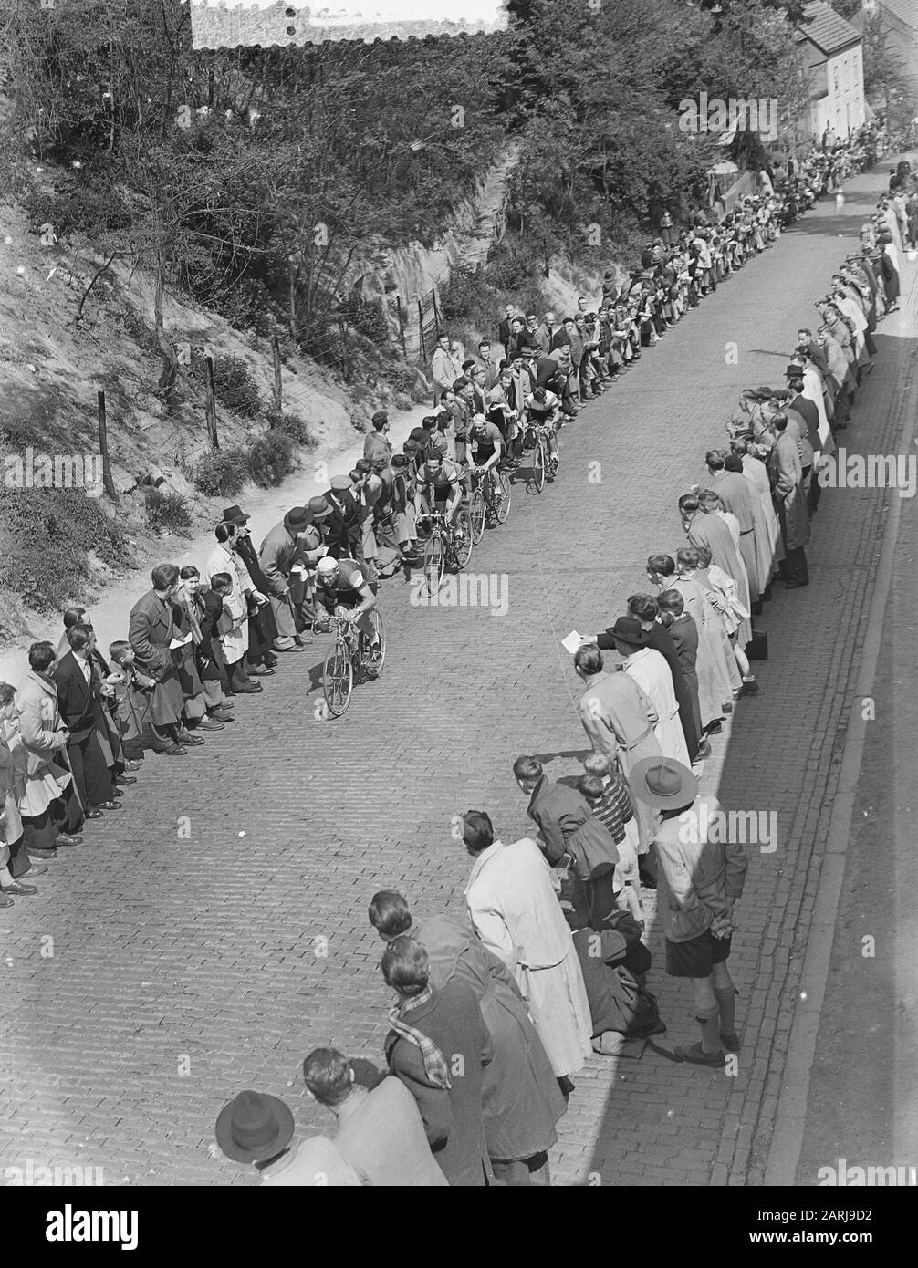 Radsport Meisterschaften Pros Valkenburg Datum: 10. Mai 1953 Ort: Limburg-Valkenburg Schlagwörter: Sport, Radsport Stockfoto