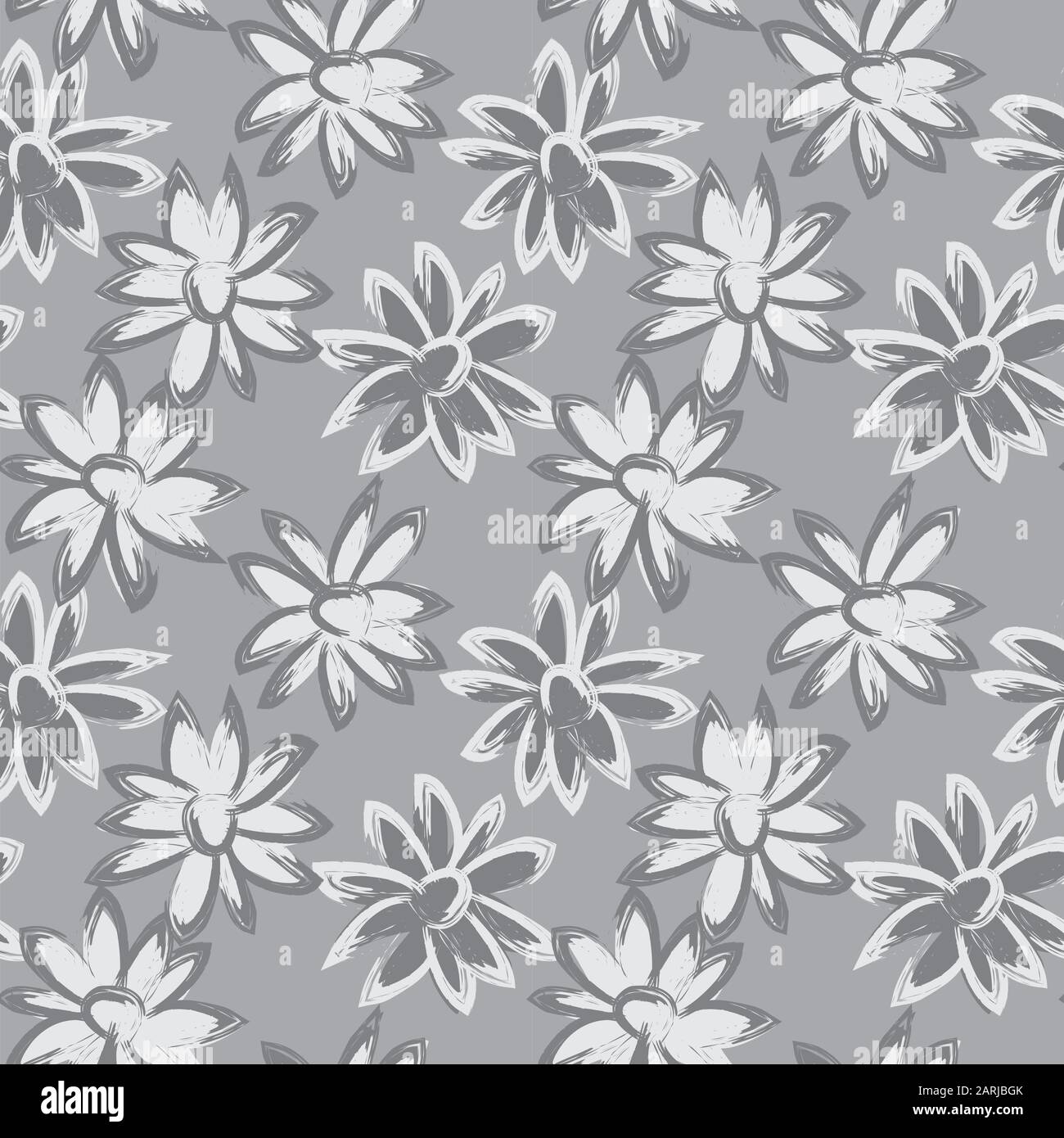 Abstrakte Pinselstriche nahtlose Blumenmuster - Dieser blumige Druck mit Pinselstrich eignet sich für Modedrucke, Muster und Hintergründe Stock Vektor