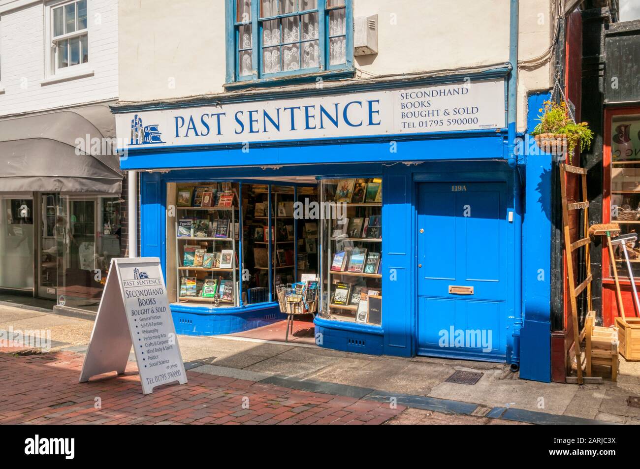 Buchhandlung aus zweiter Hand in Faversham, Kent. Stockfoto