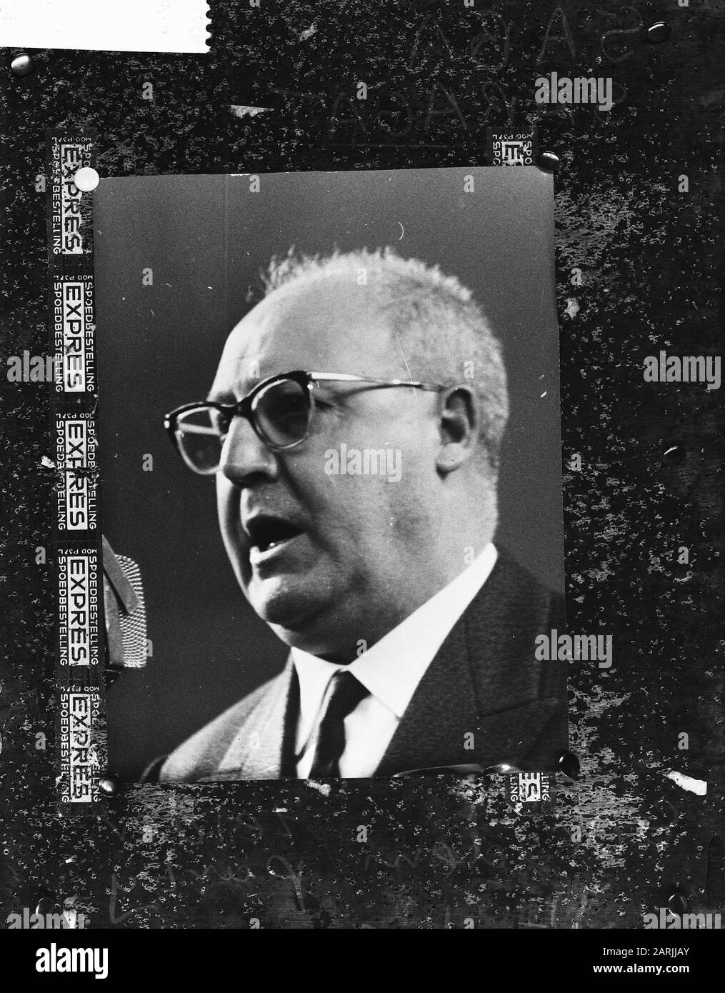 Saragat, Sozialdemokratische Partei in Italien Datum: 4. Januar 1962 Ort: Italien Stichwörter: Parteien Personenname: Saragat, Giuseppe Stockfoto
