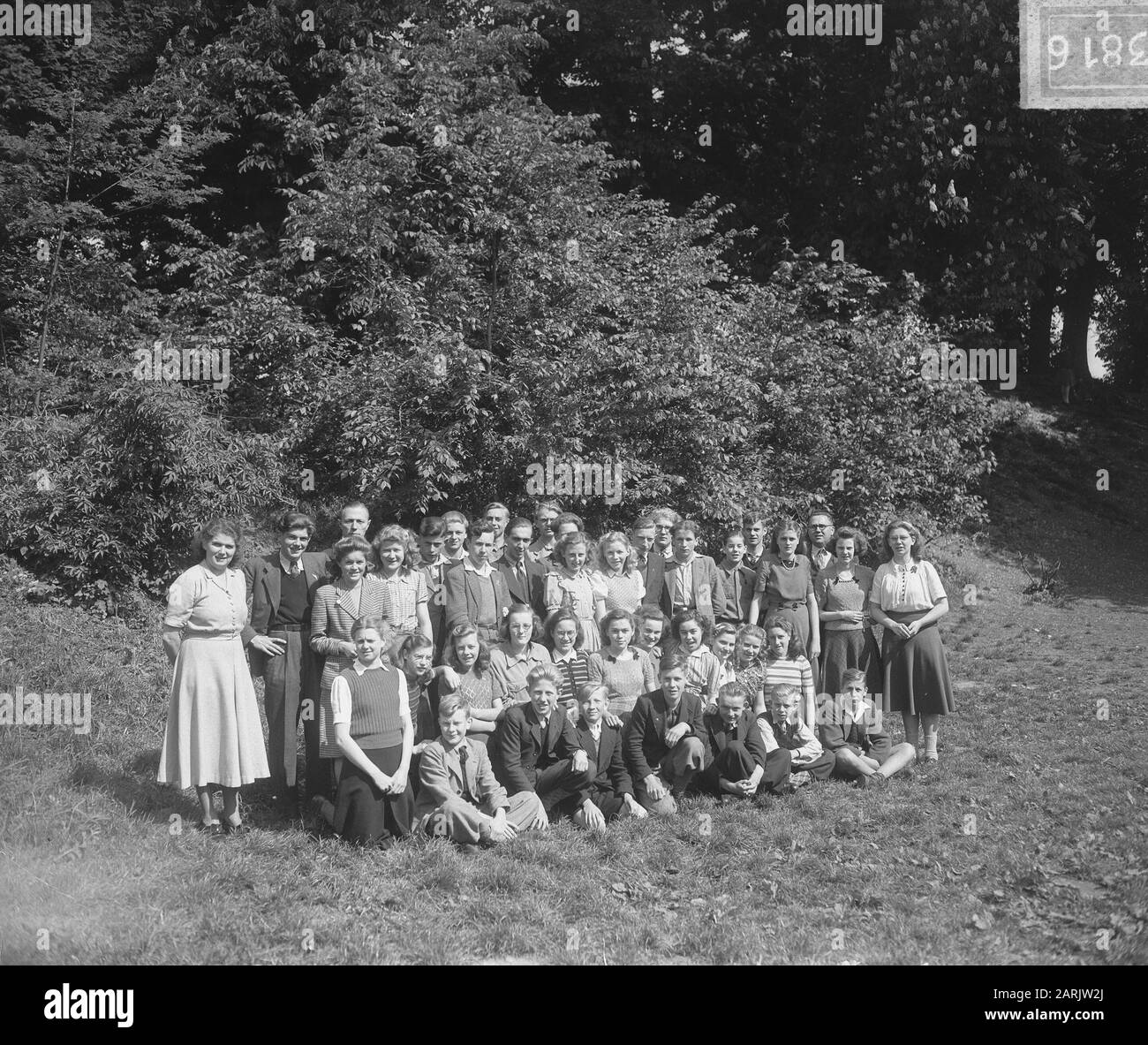 Schule ULDI Hr. Vermaas Zaltbommel Datum: 18. Mai 1949 Ort: Gelderland, Zaltbommel Stichwörter: Schulen Personenname: HR. Vermaas Stockfoto