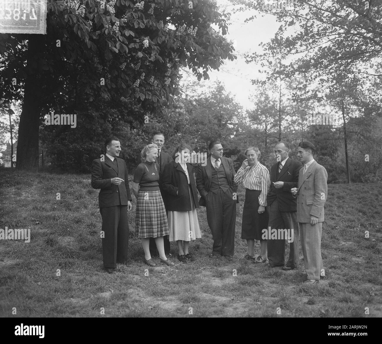 Schule ULDI Hr. Vermaas Zaltbommel Datum: 18. Mai 1949 Ort: Gelderland, Zaltbommel Personenname: HR. Vermaas Stockfoto