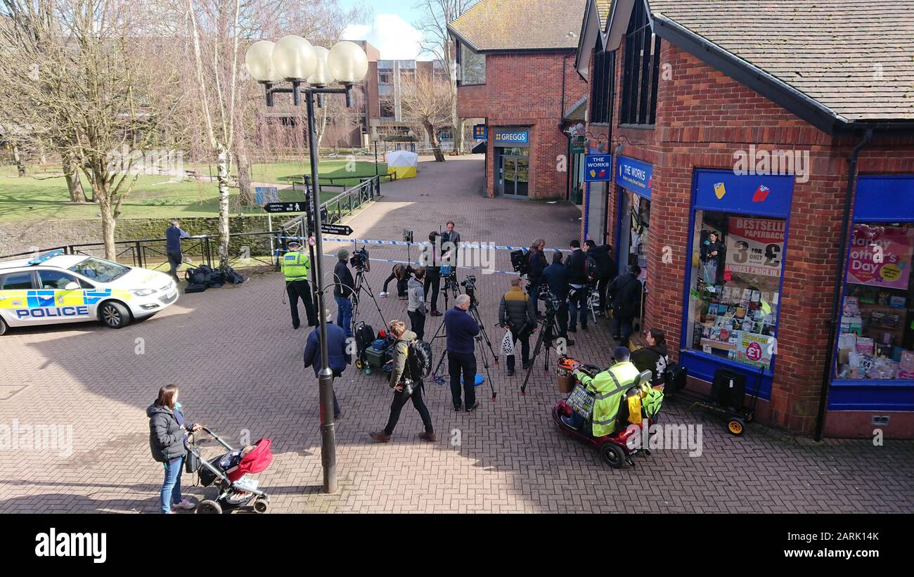 Die Maltongs in Salisbury am Morgen nach dem russischen Spion Vergiftet Novichok Vorfall. Stockfoto