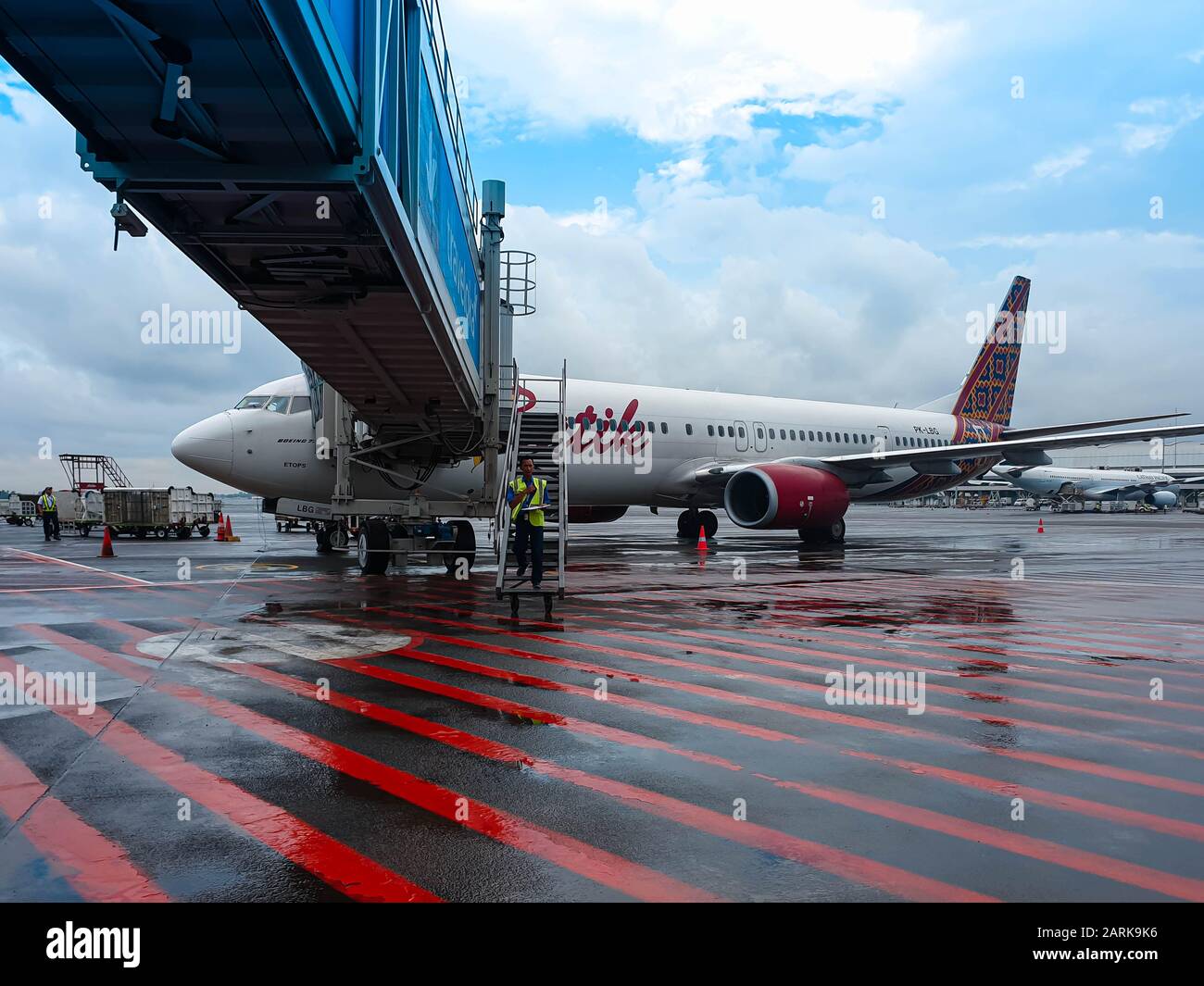 Batik Air Boeing 737-9GP(er) PK-LBG am Soekarno-Hatta International Airport Jakarta Stockfoto