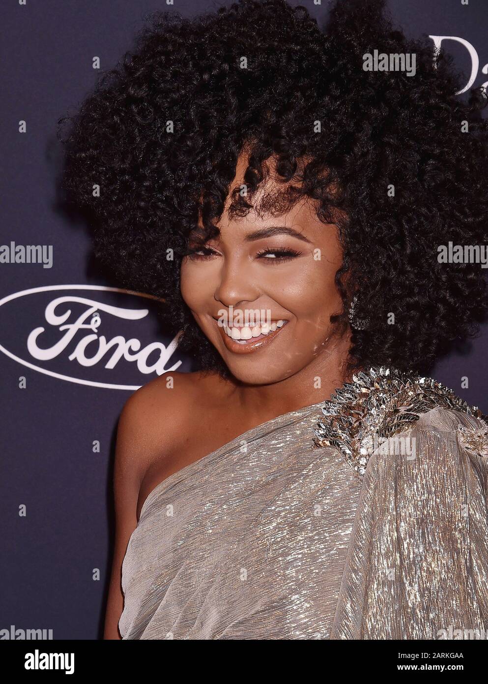 Beverly HILLS, CA - 25. JANUAR: Adrienne Warren besucht die Pre-Grammy-Gala und DEN GRAMMY Salute zu Den Industrie-Ikonen, Die Sean 'Diddy' Combs am 25. Januar 2020 in Beverly Hills, Kalifornien ehren. Stockfoto