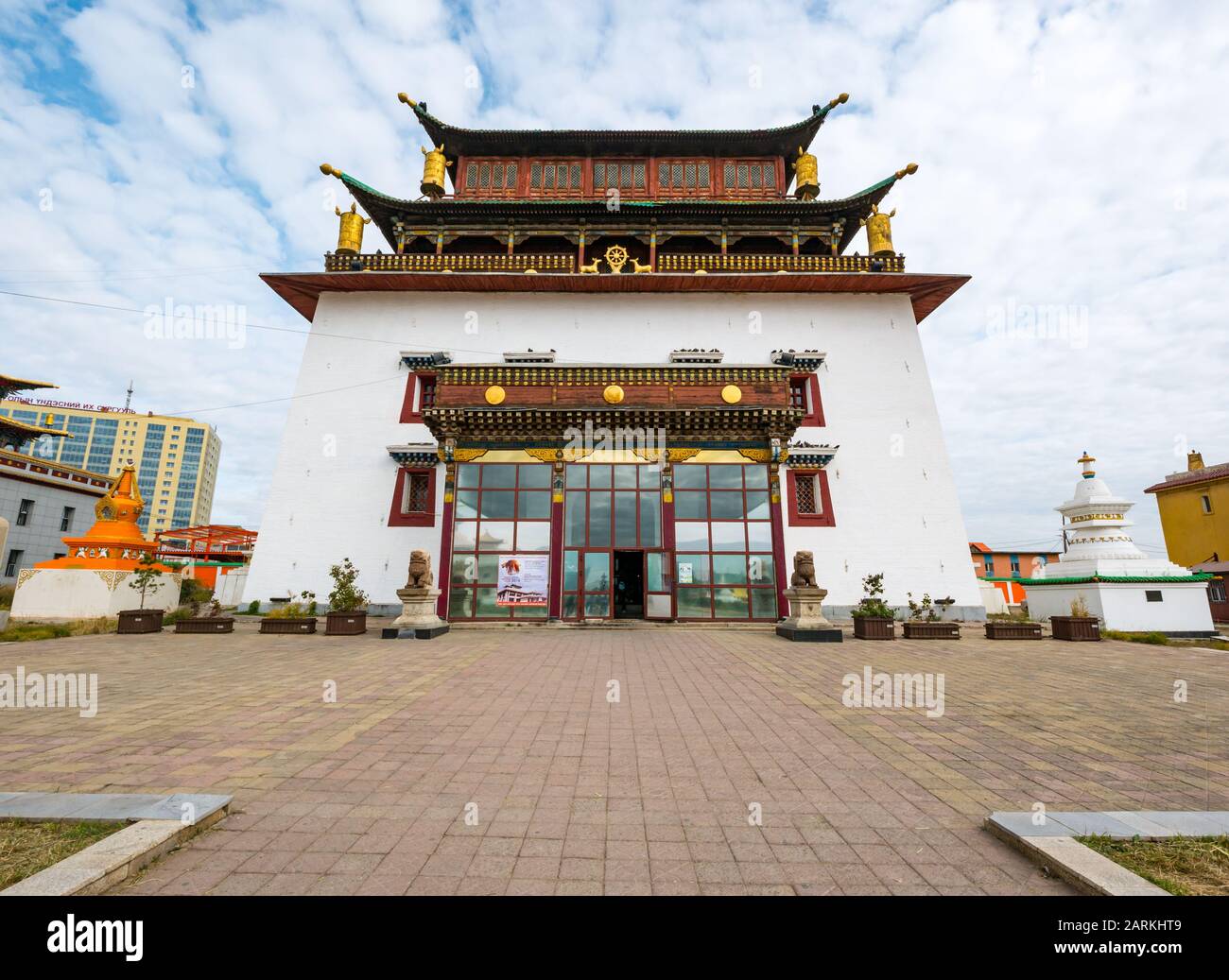 Megjid Janraisig Datsan Tempel, Gandan Kloster, Ulaanbaatar, Mongolia, Asien Stockfoto
