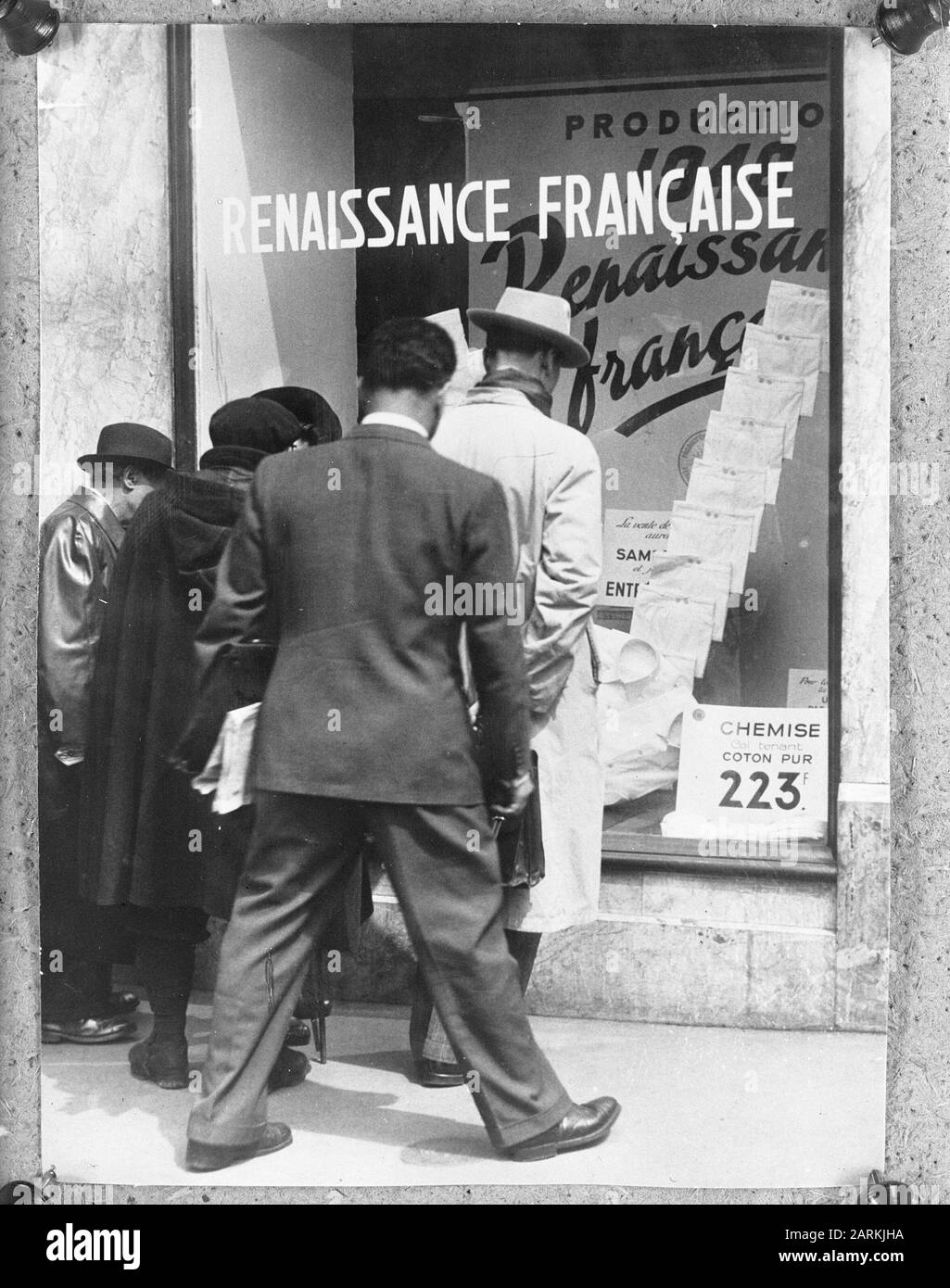 Textilvertrieb Frankreich Datum: 18. Mai 1946 Standort: Frankreich Schlagwörter: Textilvertrieb Stockfoto