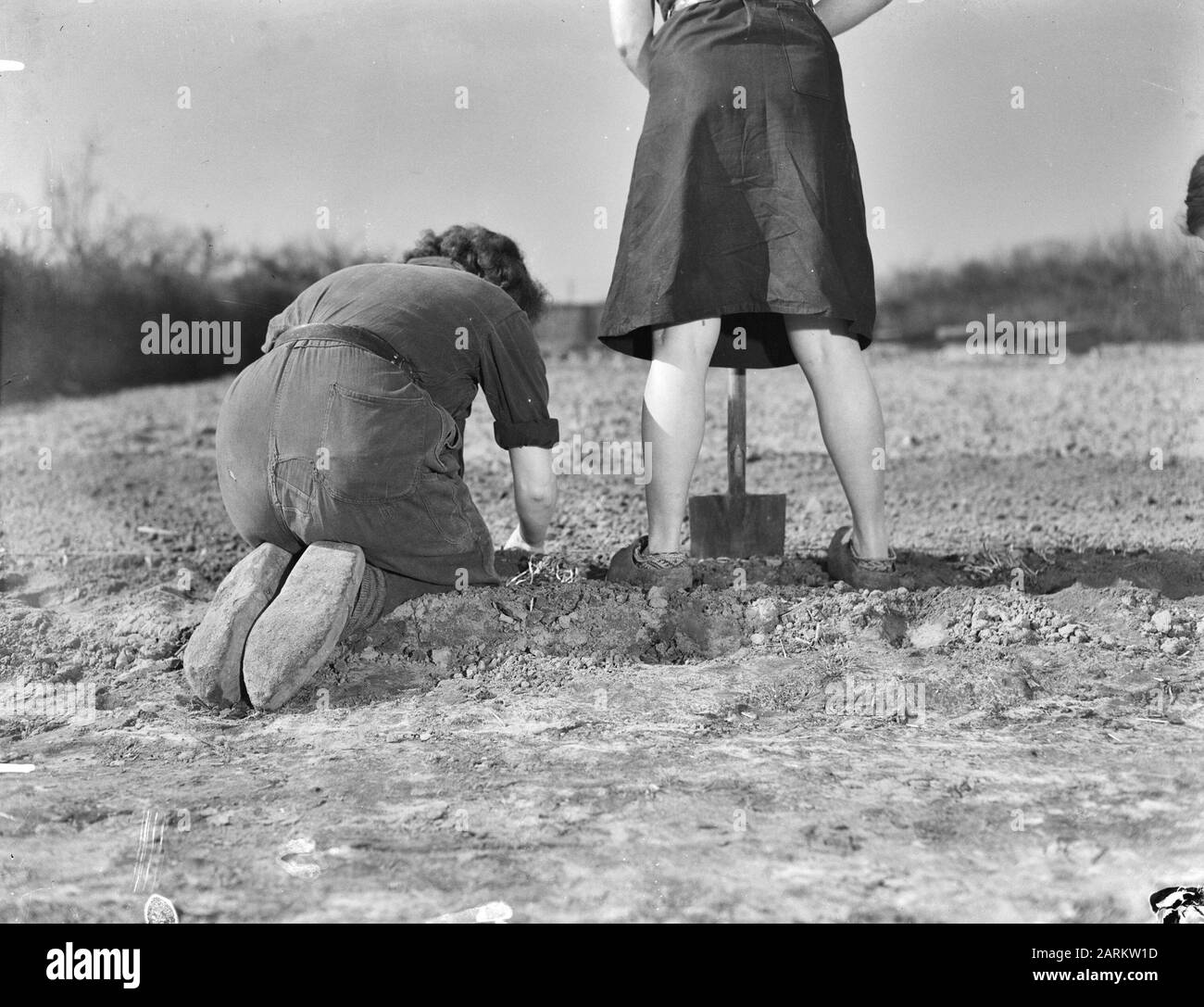 Gartenbauschule Huize te Lande Rijswijk Datum: 1. April 1946 Standort: Rijswijk, Zuid-Holland Stockfoto