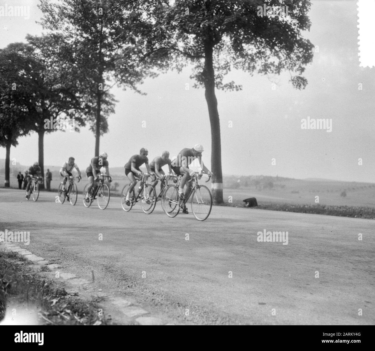 Weltmeisterschaften Luxemburg. Von. Erster Mann Van Brekel Datum: 23. August 1952 Ort: Luxemburg Schlagwörter: Weltmeisterschaften, Radfahrer Stockfoto