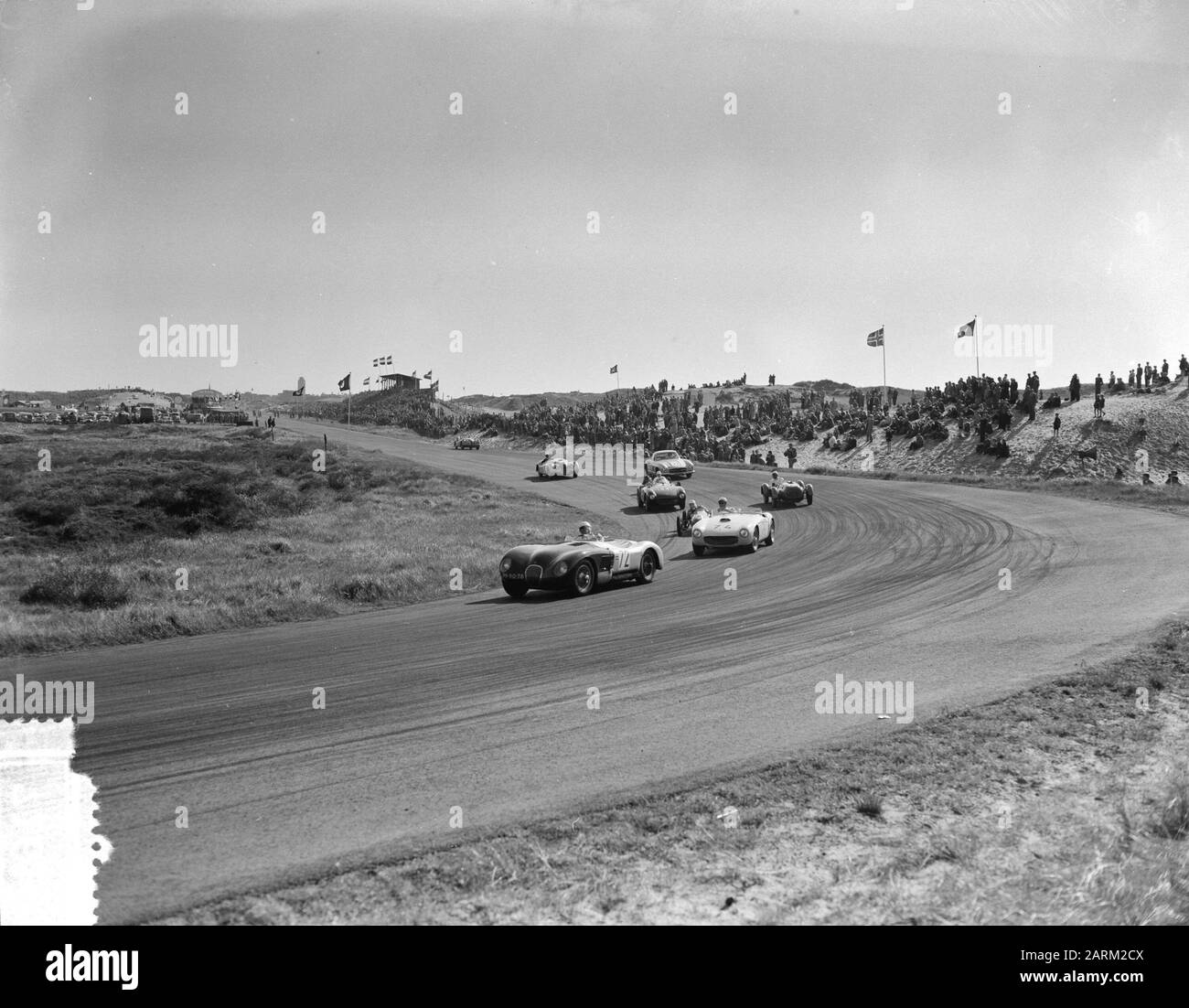 Sportwagenrennen Zandvoort Datum: 29. Mai 1955 Ort: Noord-Holland, Zandvoort Schlüsselwörter: Sportwagenrennen Stockfoto