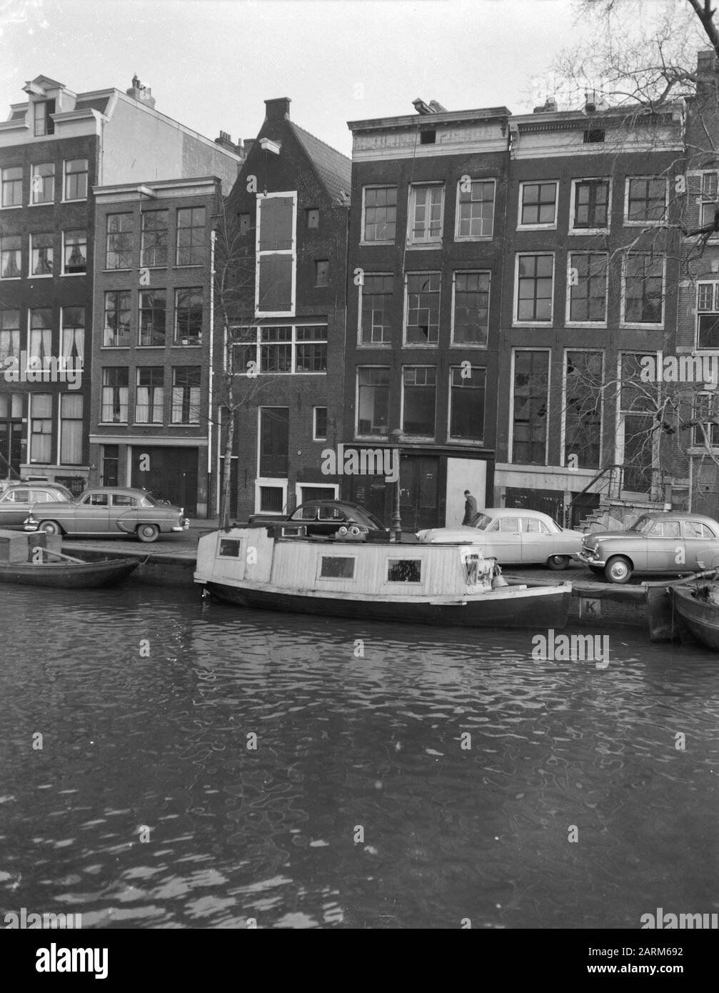 Das geheime Anhang Haus von Anne Frank Datum: 20. März 1957 Ort: Amsterdam, Noord-Holland Schlüsselwörter: Kanalhäuser, Wohnhäuser Stockfoto