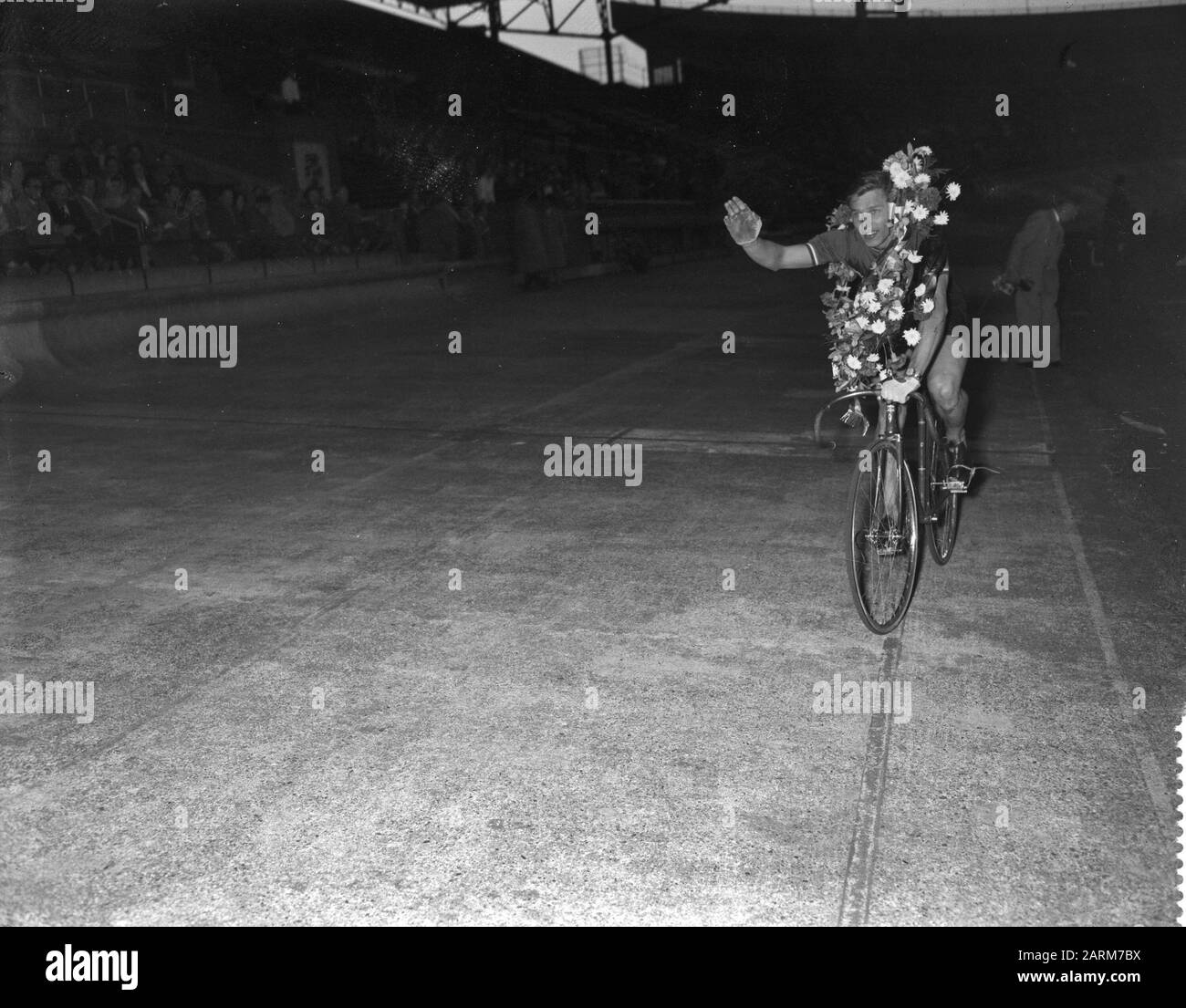 Radweltmeisterschaften auf der Bahn, Joop Captein, Champion Sprint Datum: 12. Juni 1958 Schlagwörter: Sport, Radsport persönlicher Name: Captein, Joop Stockfoto