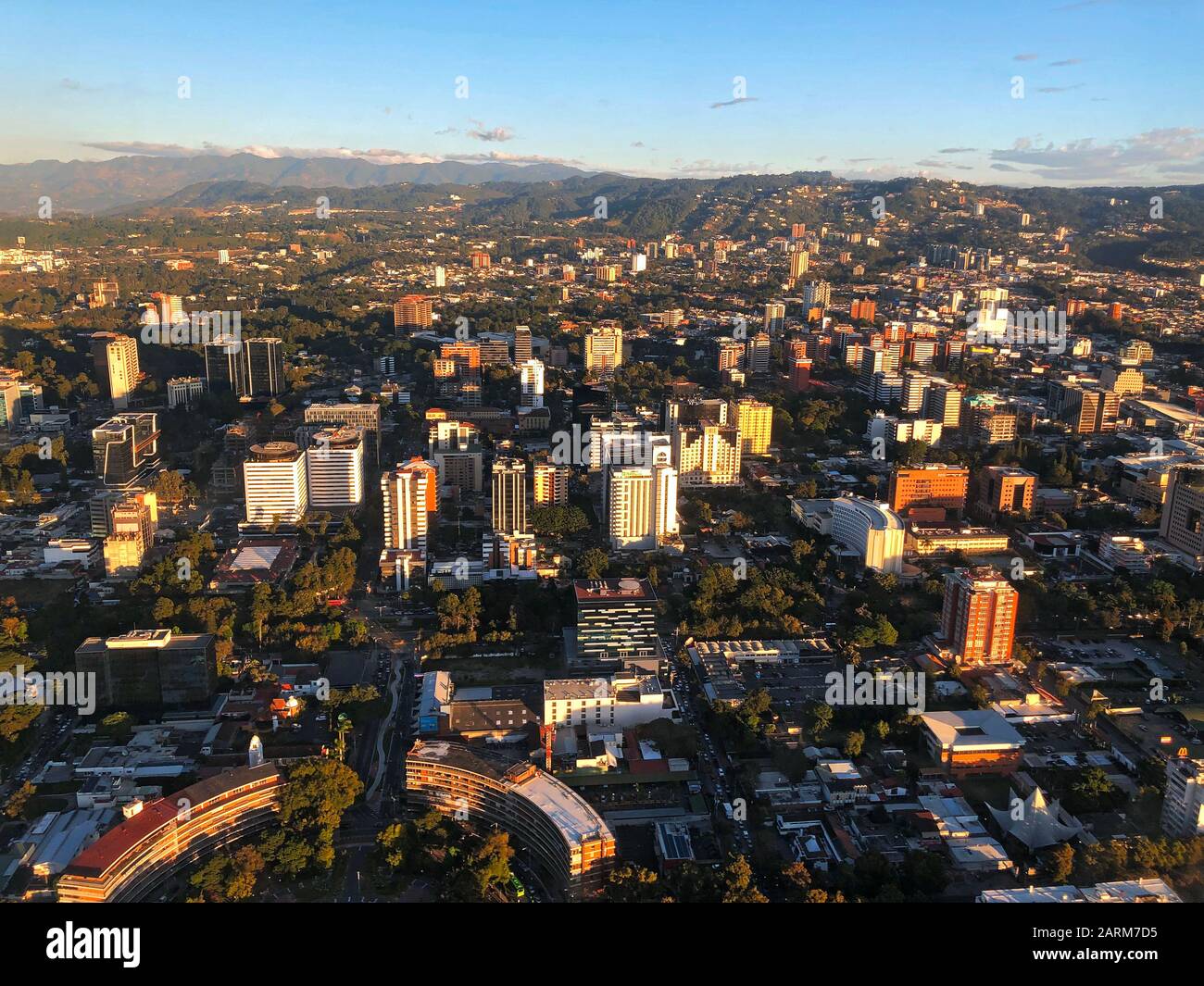 Ein Luftbild von Guatemala-Stadt Stockfoto