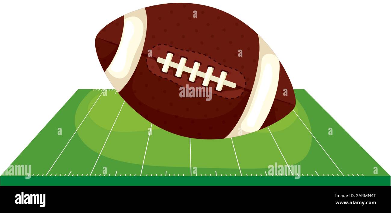 Feld und Ball american Football - isolierte Ikone Stock Vektor