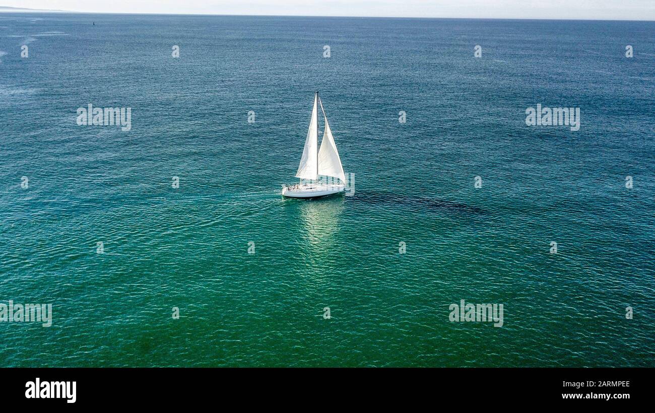 Bild eines Segelbootes Stockfoto