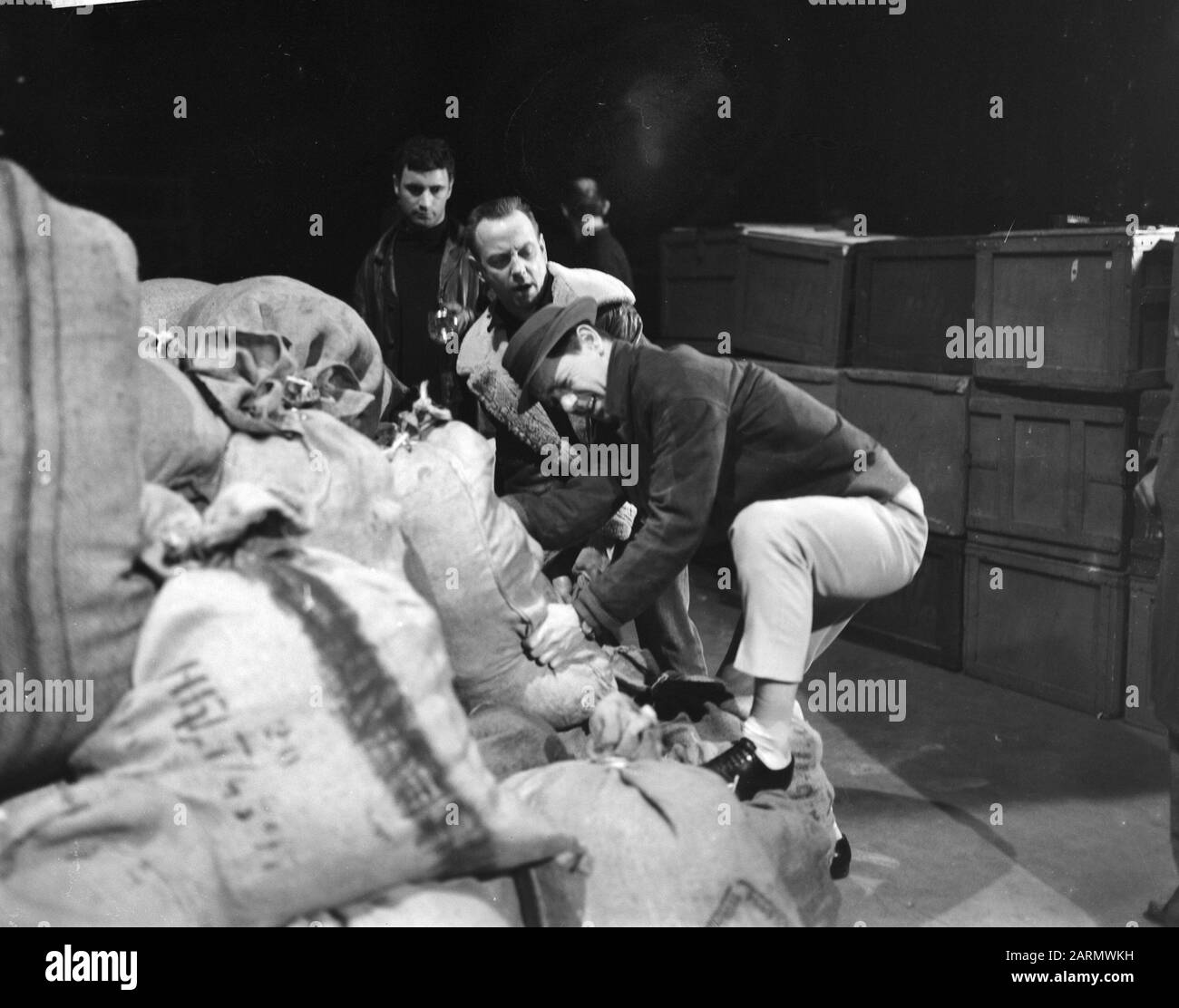 Rififi Film in Amsterdam (Regie: Giovanni Corporate) Datum: 9. April 1962 Schlagwörter: Schauspieler, Filme Stockfoto