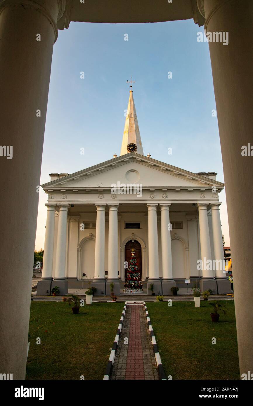 Die St George Anglican Church Penang wird offiziell als Church of St George the Martyrer bezeichnet. Die Kirche wurde im Jahre 18th fertiggestellt und war ein George Town, Penan Stockfoto