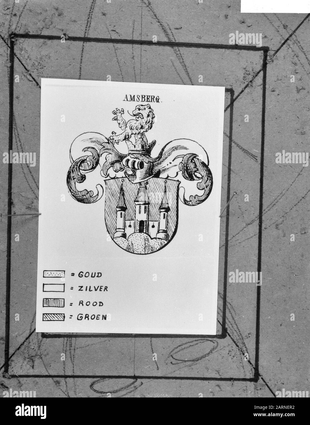 Wappen von Claus von Amsberg Datum: 3. Januar 1966 Schlagwörter: Arme Personenname: Claus, Fürst Stockfoto