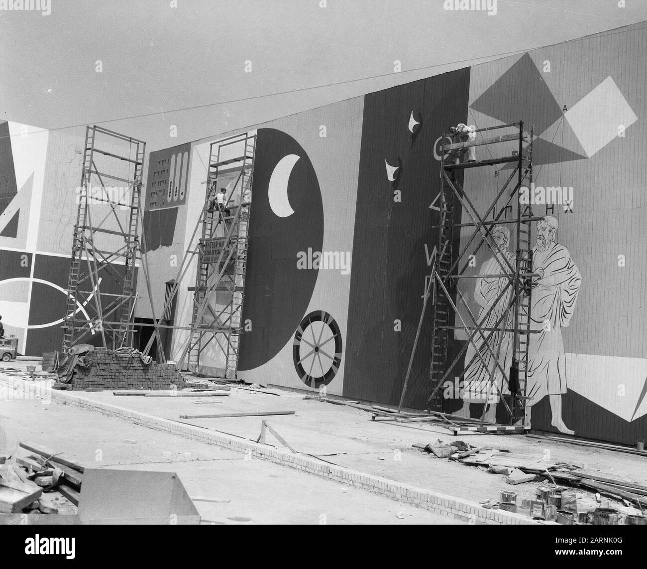 Lackierung von Guus de Ruiter am Atom Datum: 2. Juni 1957 Stockfoto