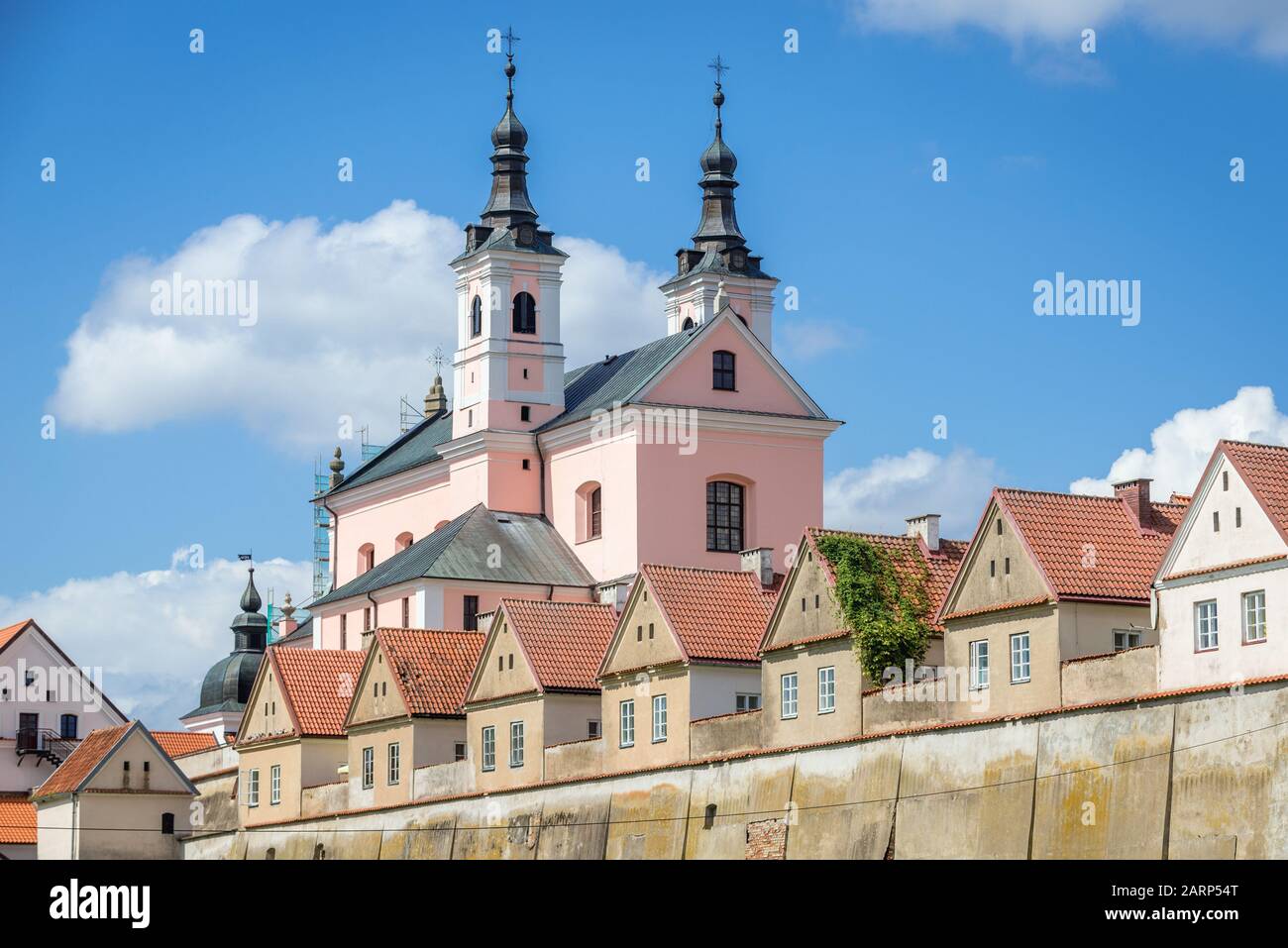 Alte Monks beherbergt das Kloster Post Camaldolese in Wigry innerhalb des Bezirks Suwalki, der polnischen Wojewodschaft Podlaskie Stockfoto