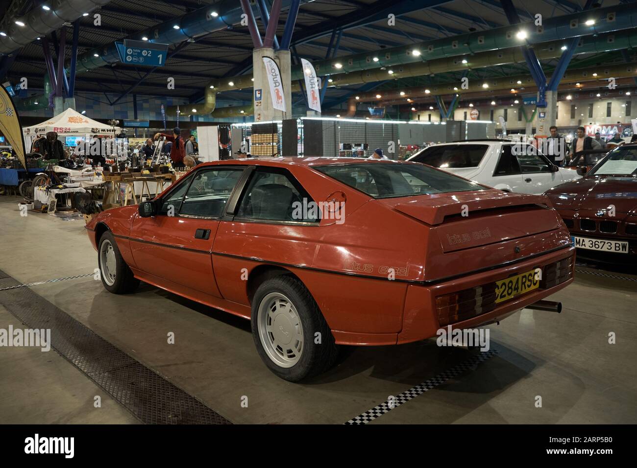 Lotus Excel. Retro Málaga 2020, Andalusien, Spanien. Stockfoto