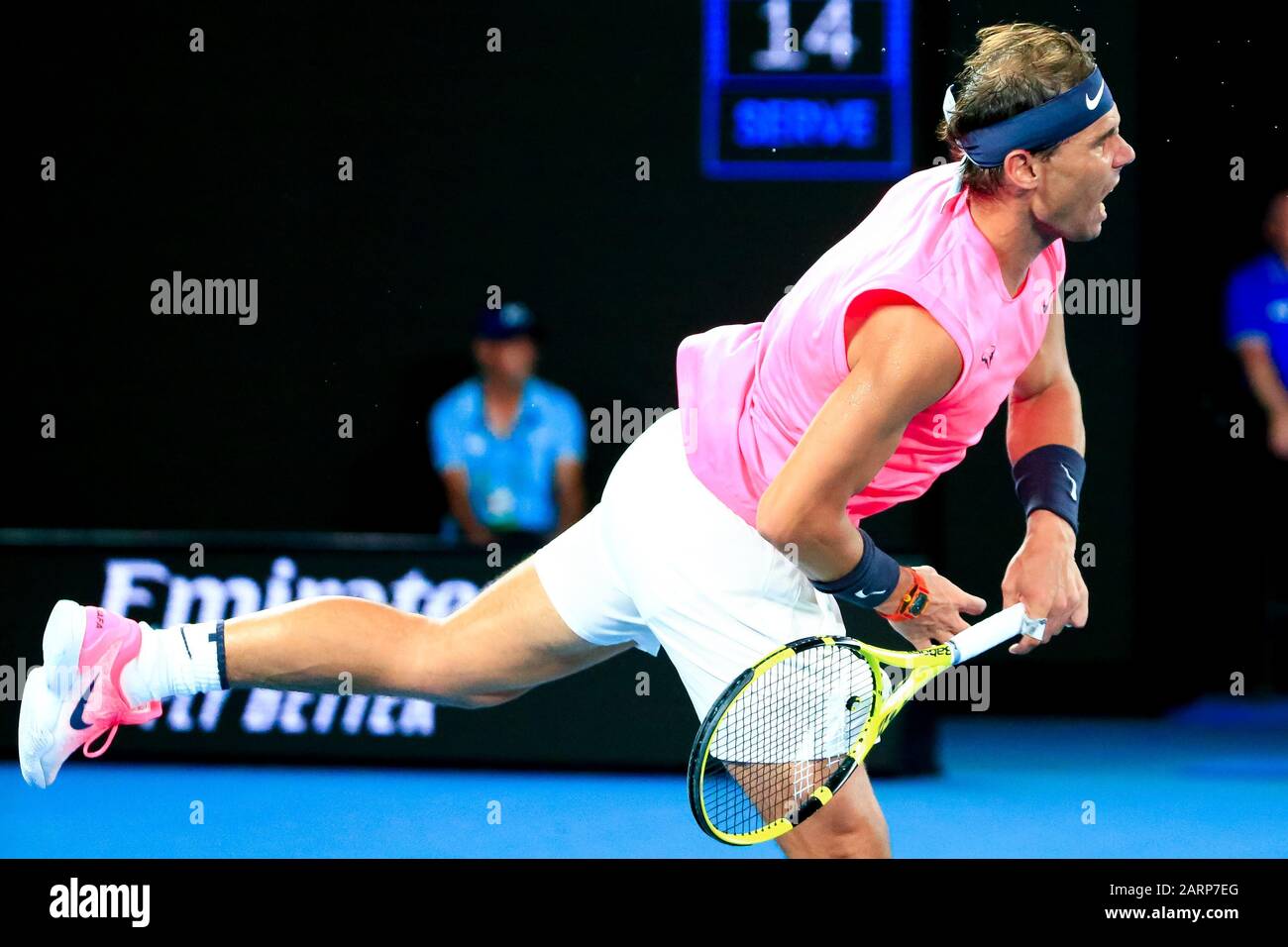 Melbourne, Australien. Januar 2020. Rafael Nadal (ESP) am 10. Tag der Australian Open. Credit: Dave Hewison/Alamy Live News Stockfoto