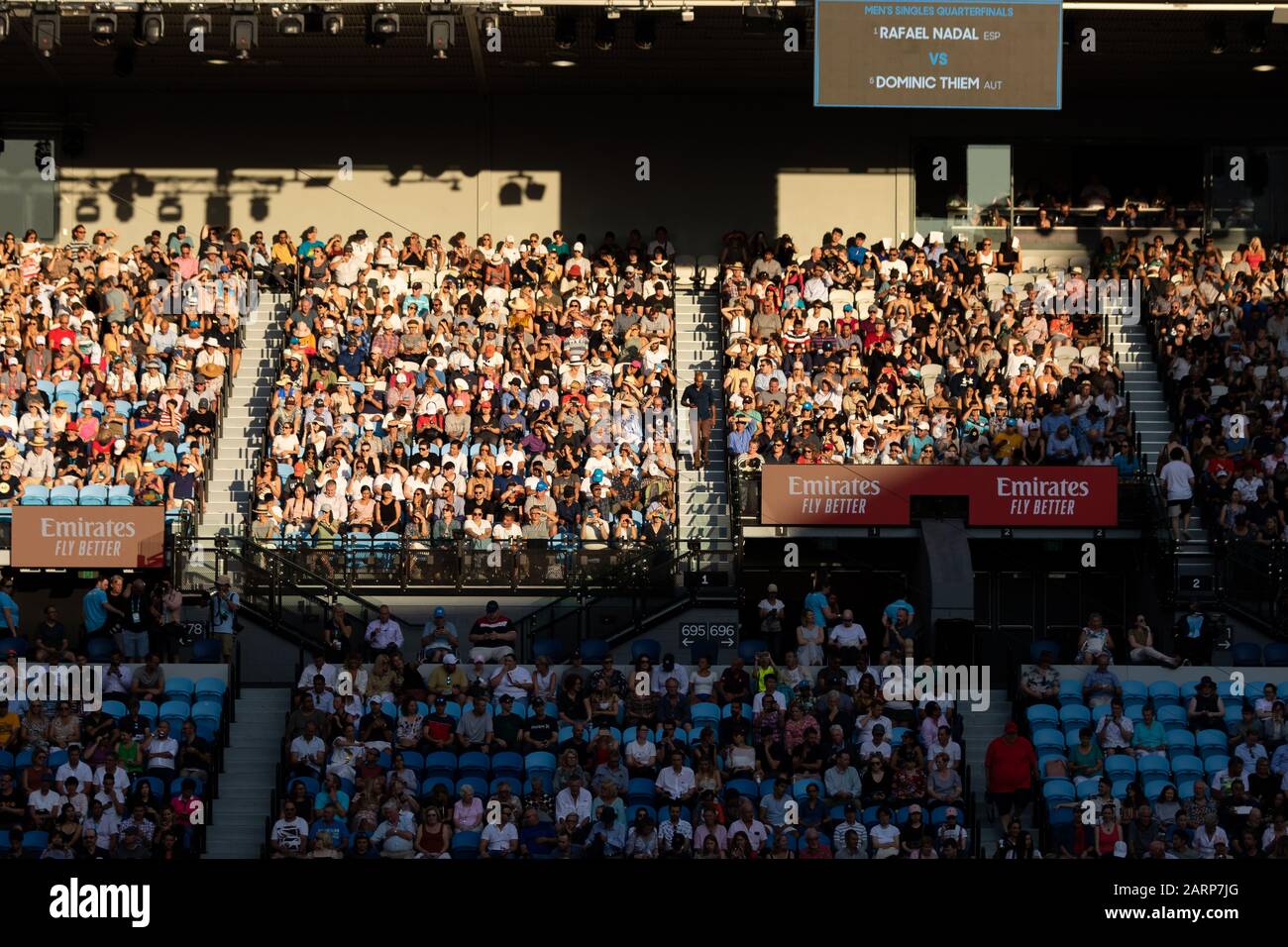 Melbourne, Australien. Januar 2020. Rod Laver Arena am 10. Tag der Australian Open. Credit: Dave Hewison/Alamy Live News Stockfoto