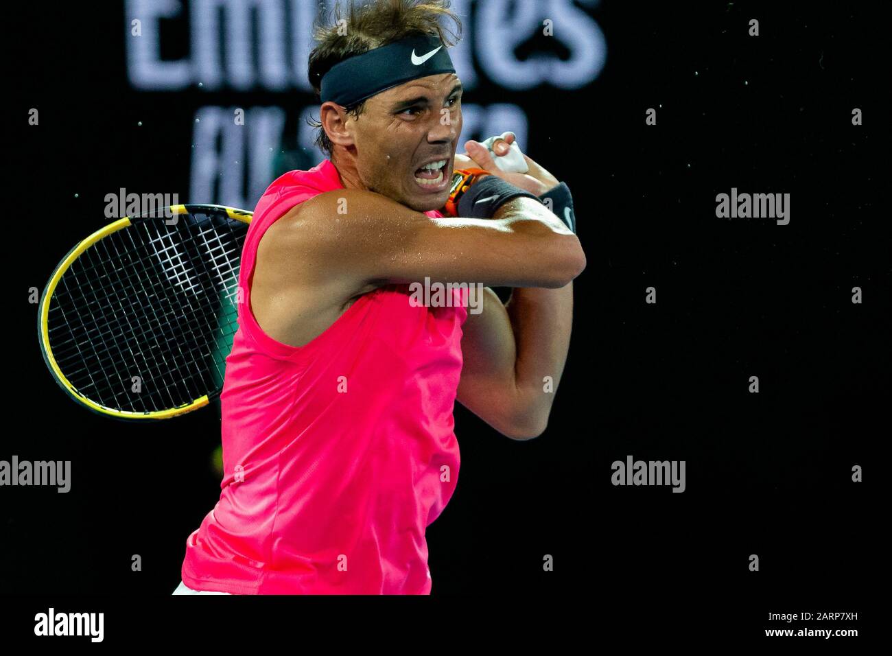 Melbourne, Australien. Januar 2020. Rafael Nadal (ESP) am 10. Tag der Australian Open. Credit: Dave Hewison/Alamy Live News Stockfoto