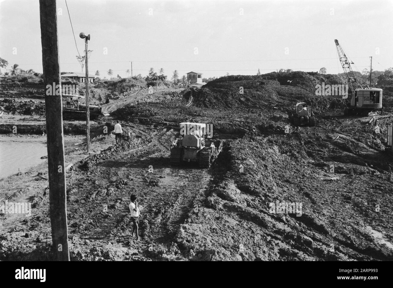 Draglines, Arbeiter, Bodenoperationen Datum: Undatierte Schlüsselwörter: Arbeiter, Draglines, Bodenoperationen Stockfoto