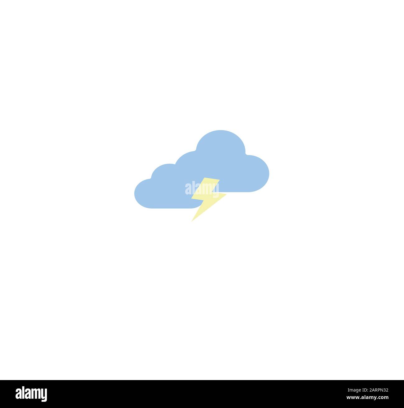 Wolken und Gewittervektor-Symbol isoliert Stock Vektor