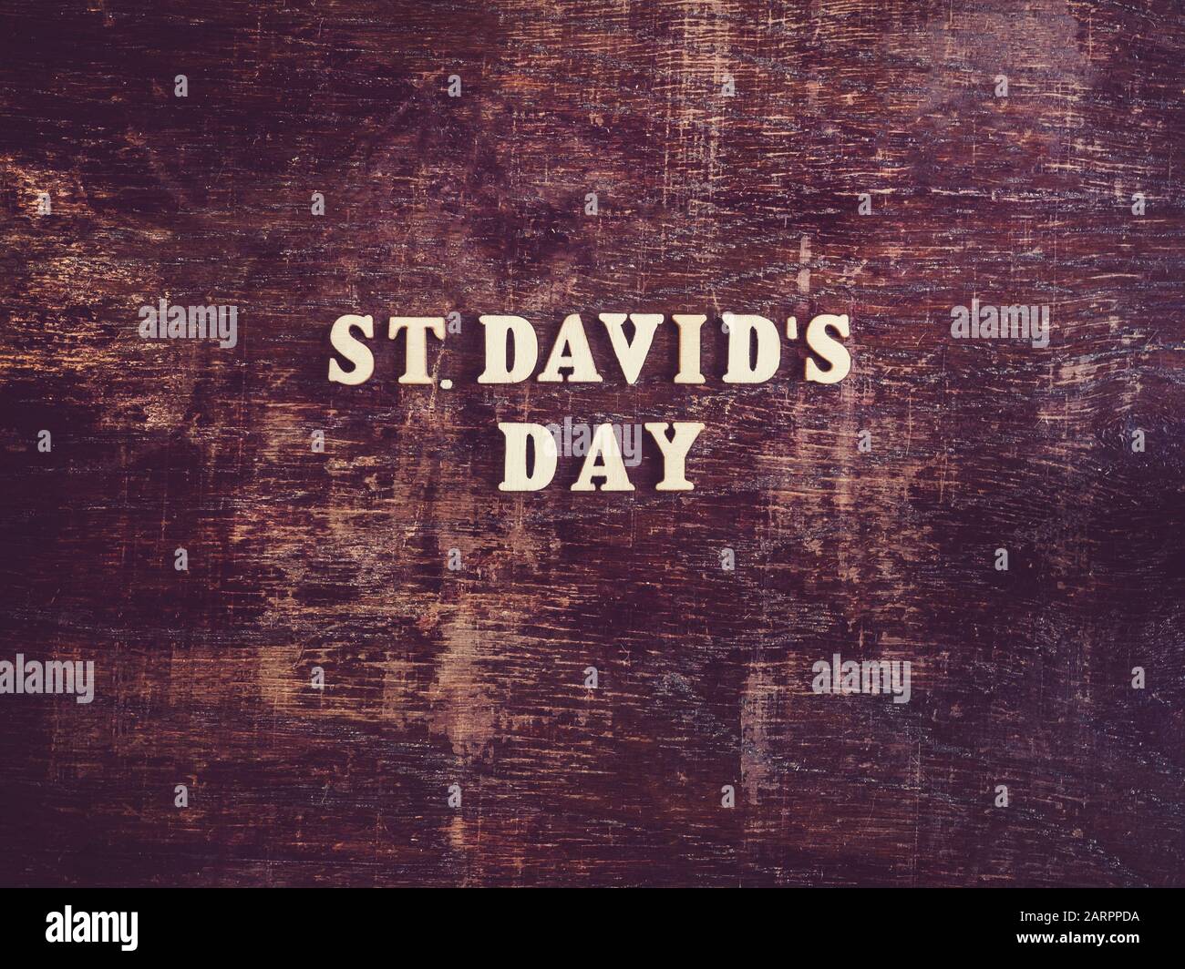 St. David's Day Grußkarte. Nahaufnahme Stockfoto