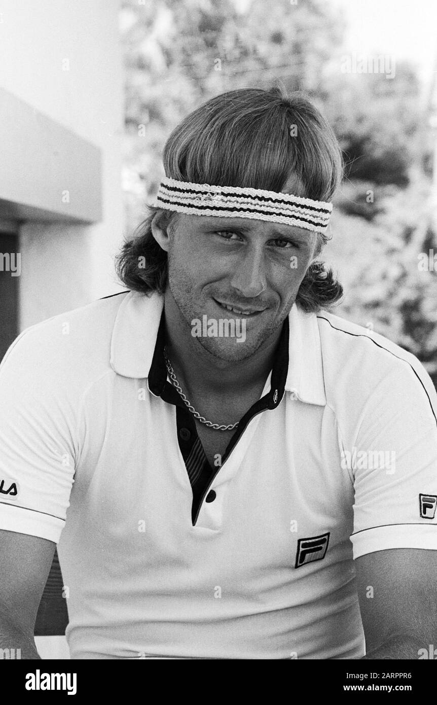 Björn Borg, schweizerischer Tennisspieler, Deutschland um 1980. Der schwedische Tennisspieler Bjoern Borg, Deutschland um 1980. Stockfoto