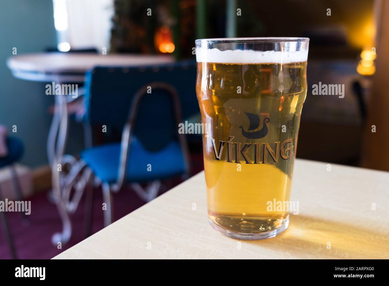 Viking Bier ist gutes Bier Stockfoto