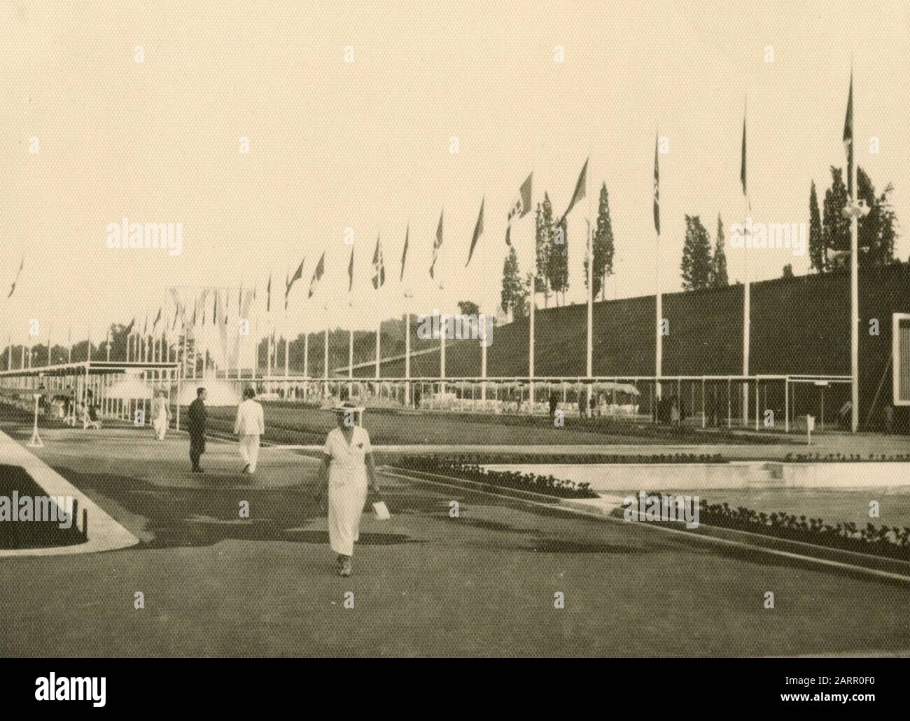 Messe für Sommerkolonien und Kinderhilfe im Circo Massimo, Rom, Italien 1937 Stockfoto