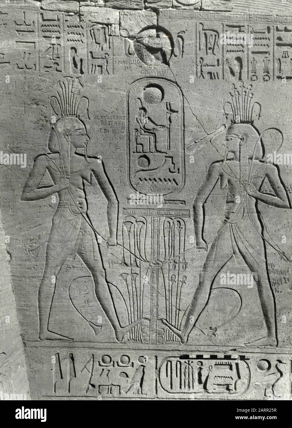 Vereinigung Ägyptens, Großer Tempel, Abou Simbel, Ägypten 1950er Jahre Stockfoto
