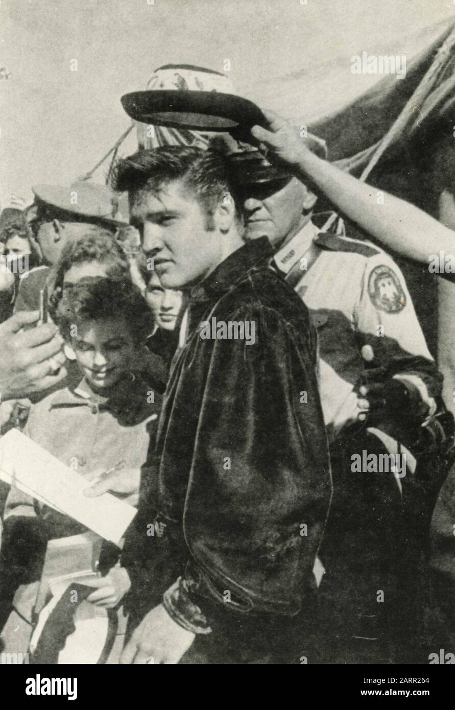 US-amerikanischer Sänger und Schauspieler Elvis Presley, Tupelo, USA 1956 Stockfoto