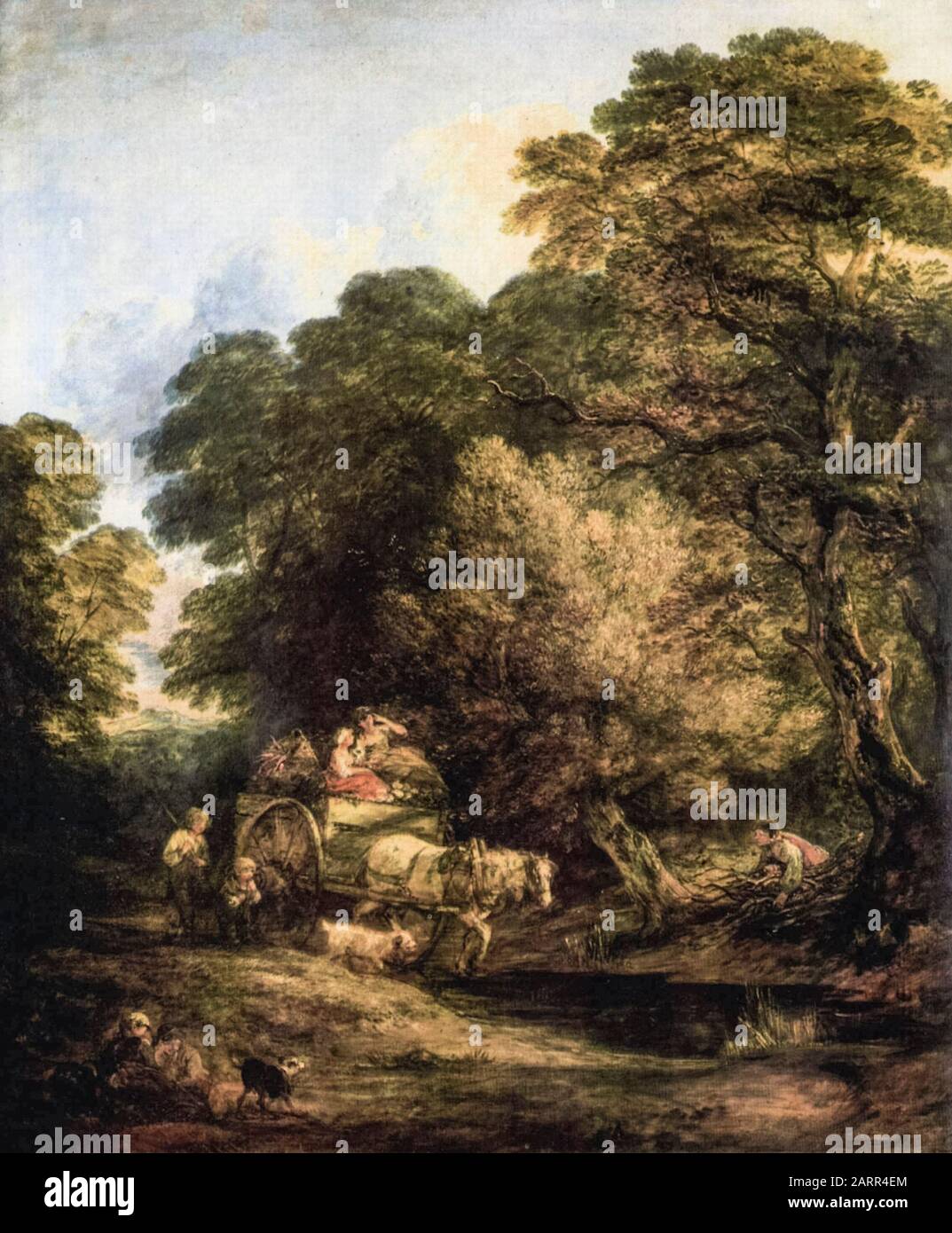 Thomas Gainsborough, The Market Cart, Landschaftsgemälde 1786-1787 Stockfoto