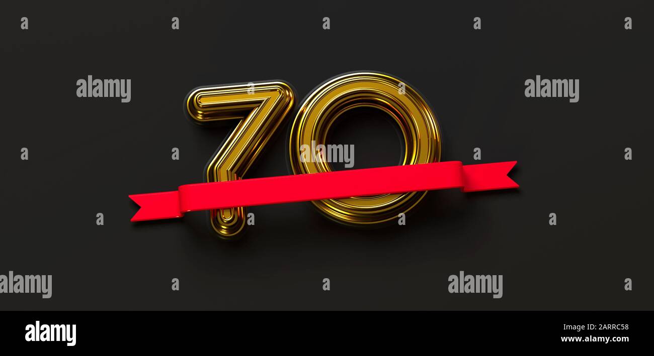70-jähriges Jubiläum Stockfoto