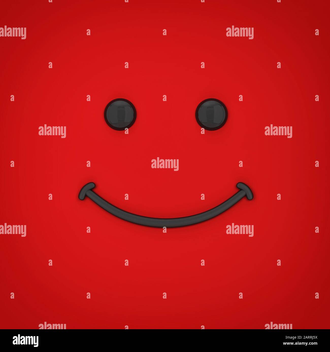 Smiley Gesicht Emoji. 3D-Abbildung Stockfoto