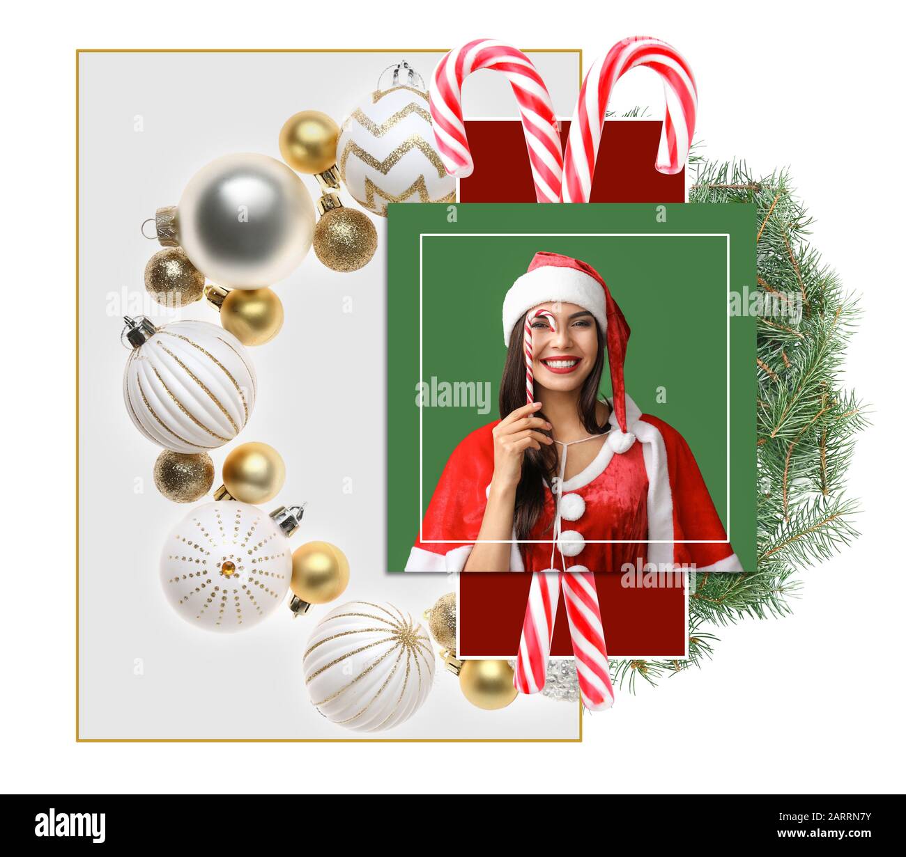 Schöne Grußkarte für Weihnachten Feier Stockfoto