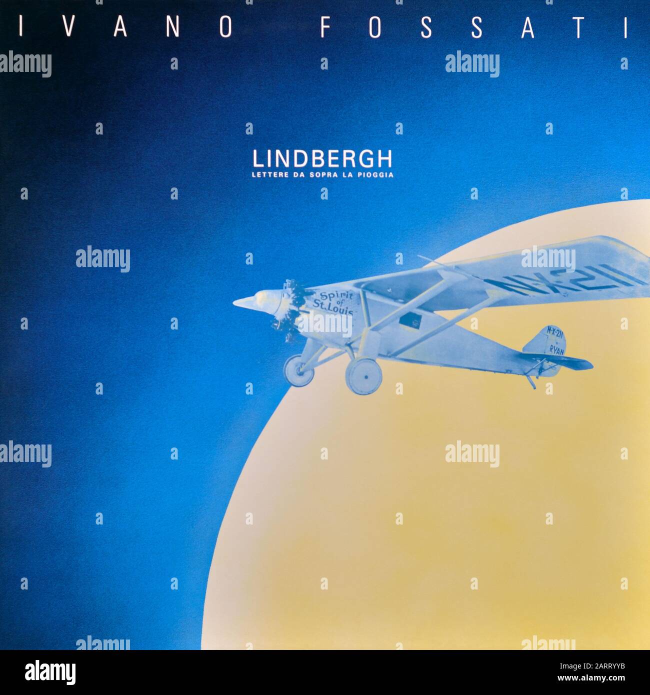 Ivano Fossati - original Vinyl Album Cover - Lindbergh Lettere Da Sopra La Pioggia - 1992 Stockfoto