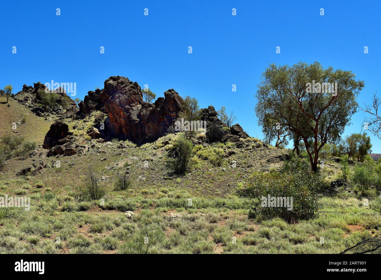 Australien, NT, Emily Gap im East McDonnell Range Nationalpark Stockfoto