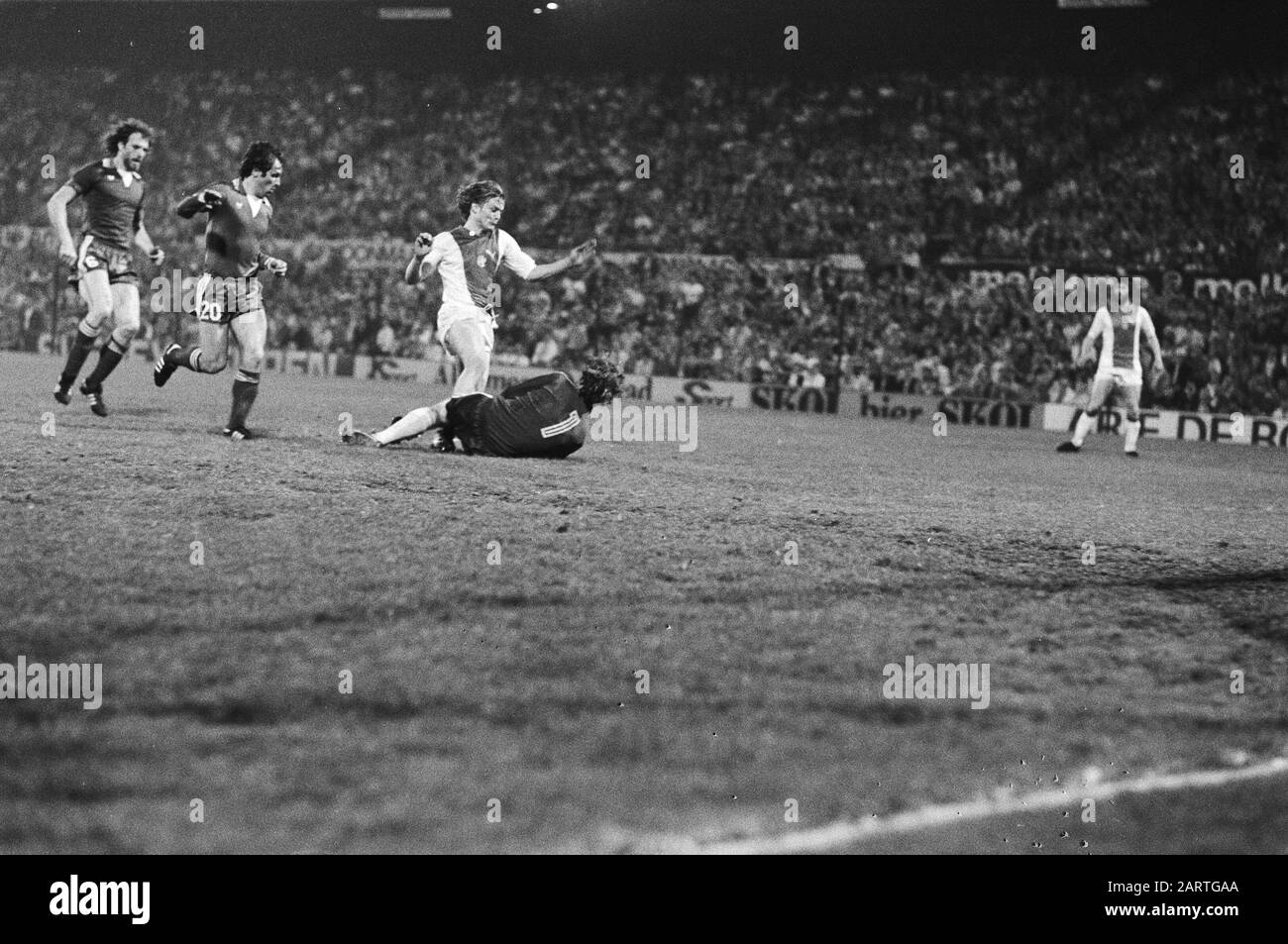 AJAX vs. FC Twente (Cup-Finale) 1-1 Gamelmoment Datum: 15. Mai 1979 Ort: Rotterdam, Zuid-Holland Schlüsselwörter: Sport, Fußball-Institution Name: AJAX Stockfoto