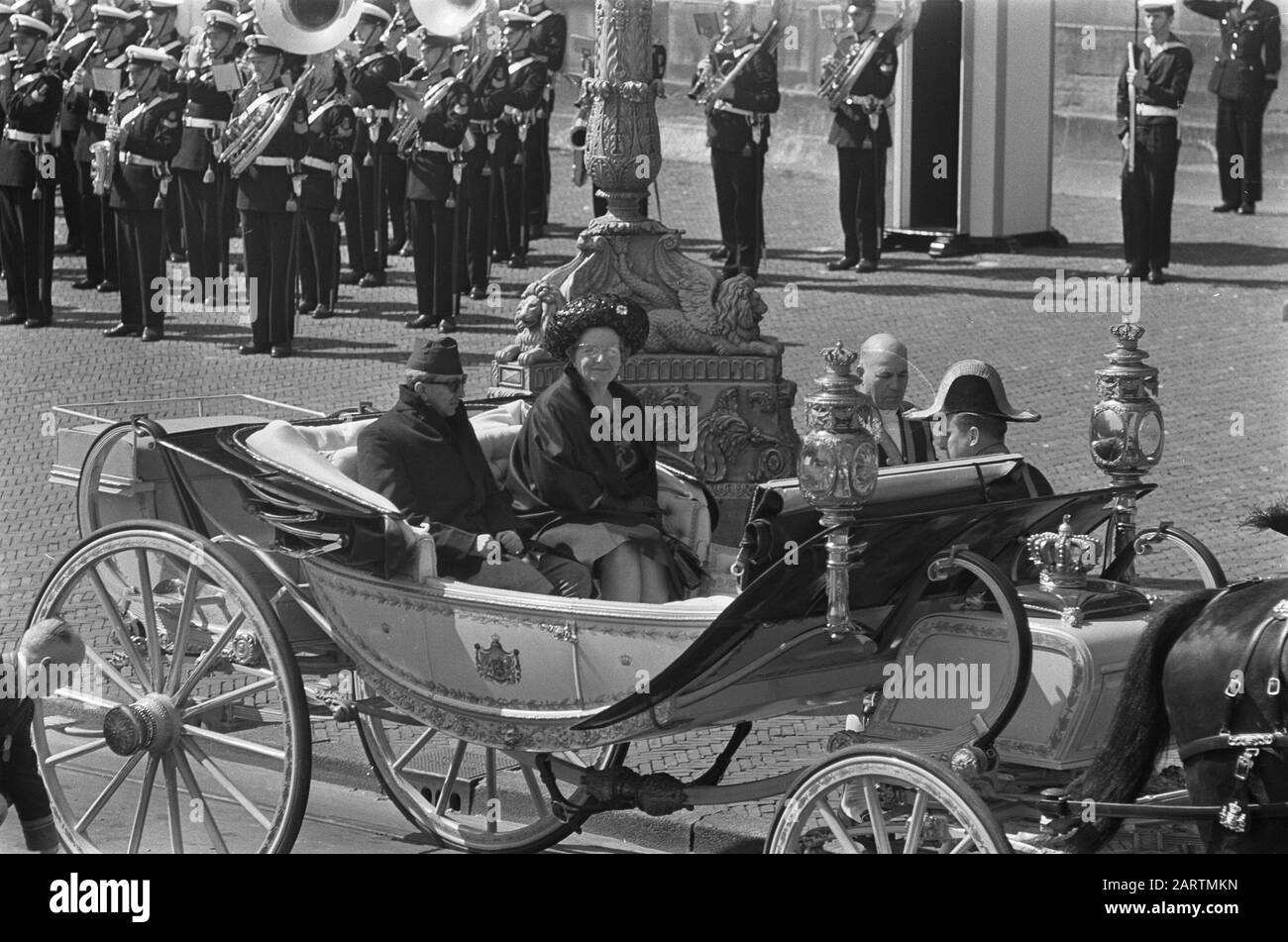 Staatsbesuch Königin und König von Nepal Datum: 25. April 1967 Ort: Nepal Schlagwörter: Könige, Königinnen, Staatsbesuche Stockfoto