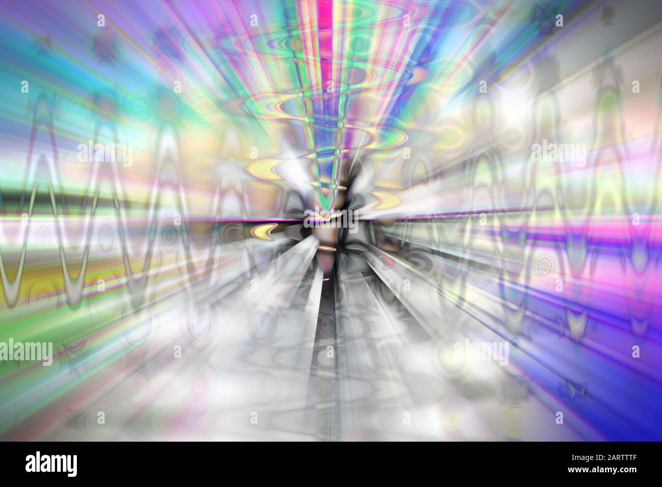 Eine abstrakte psychedelischen burst Hintergrundbild. Stockfoto