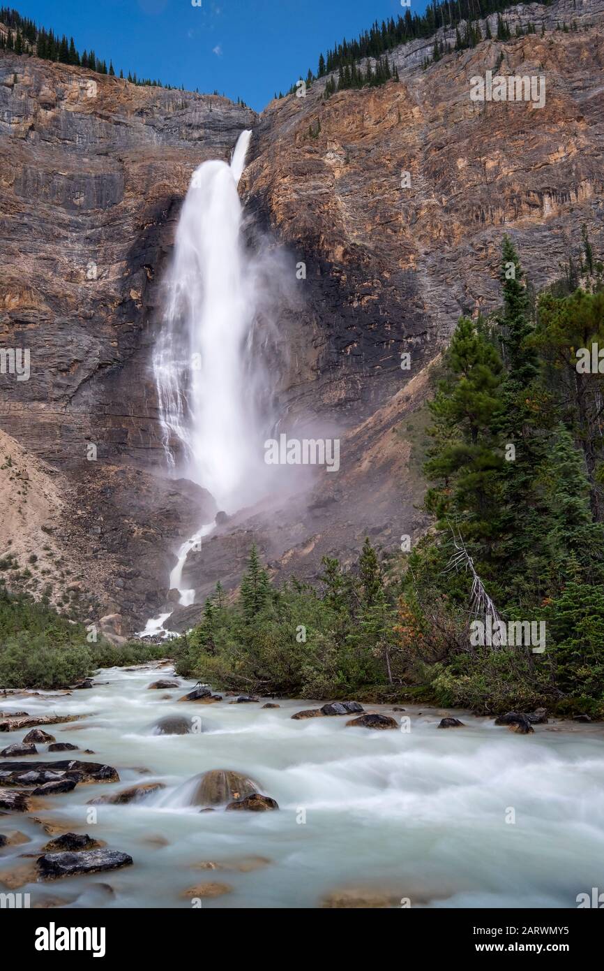 Takakkaw Falls, Yoho National Park, The Rockies, British Columbia, Kanada Stockfoto