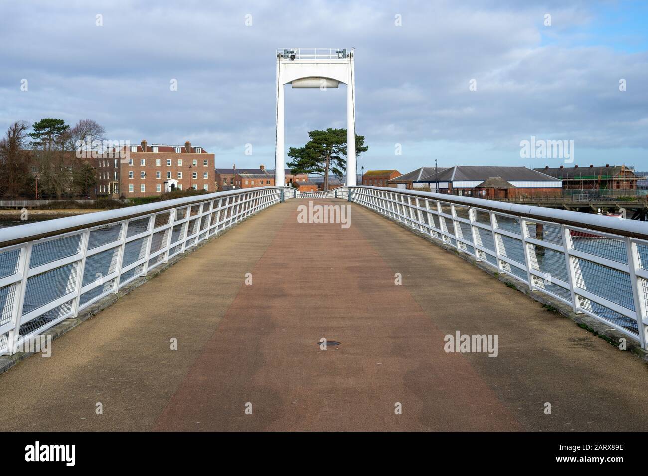 Forton Lake Bridge oder die Millennium Bridge in Gosport UK Stockfoto